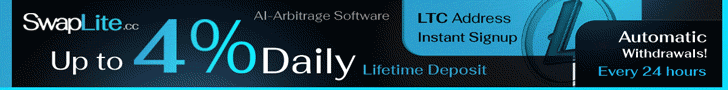 Swaplite - Dynamic Daily Return Through AI-Powered Litecoin Arbitrage Swaplite - Dynamic Daily Return Through AI-Powered Litecoin Arbitrage